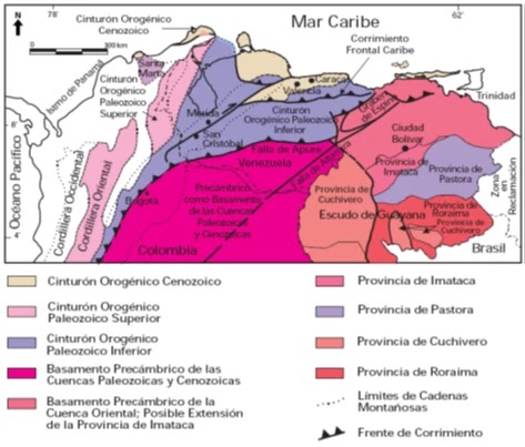 Cuenca del Lago de Maracaibo - Distribución de Terrenos Alóctonos Distribución de Terrenos Alóctonos