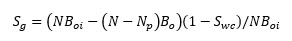 Saturación de Gas
