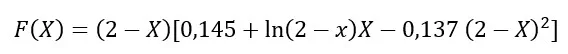 Cálculo de F(X).