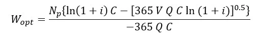 Determinación del número de pozos óptimos.